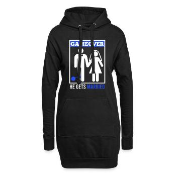 Game over - Mari Groom Jungesellenabschied - Sweat-shirt à capuche long Femme - noir - Devant