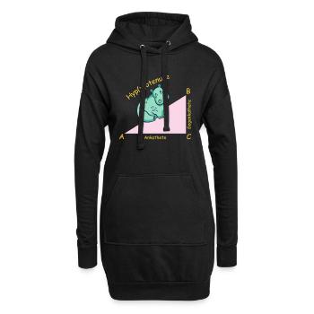 Professeur de mathématiques mathématicien Hippotenuse - Sweat-shirt à capuche long Femme - noir - Devant
