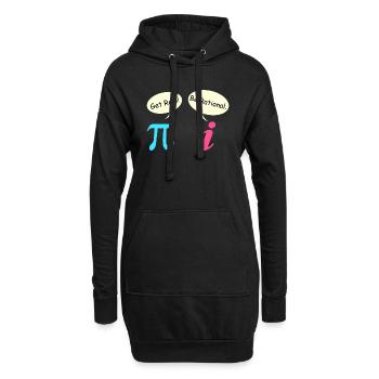 Mathe Spruch Komplexe Zahl Pie get real - Hoodie-Kleid - Schwarz - Vorne