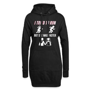 Hochzeit Junggesellenabschied lustiges Bräutigam - Hoodie-Kleid - Schwarz - Vorne