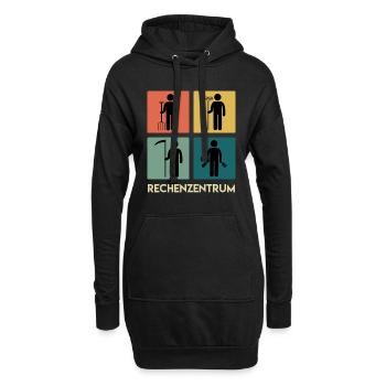 Rechenzentrum Garten Rechen Gärtner - Hoodie-Kleid - Schwarz - Vorne
