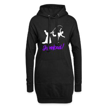 Hooked - Jeux de mariage pour les mariés - Sweat-shirt à capuche long Femme - noir - Devant