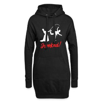 Hooked - Jeux de mariage pour les mariés - Sweat-shirt à capuche long Femme - noir - Devant