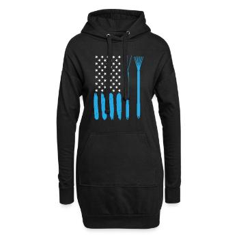 USA Gardener Data Center Jardinage - Sweat-shirt à capuche long Femme - noir - Devant