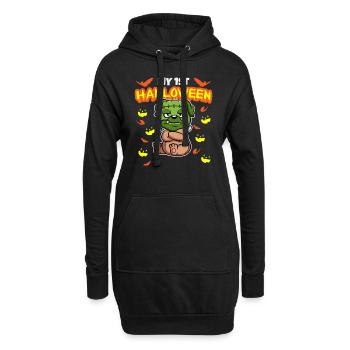 Mon premier anniversaire d’Halloween Scary Hallow’s Eve - Sweat-shirt à capuche long Femme - noir - Devant