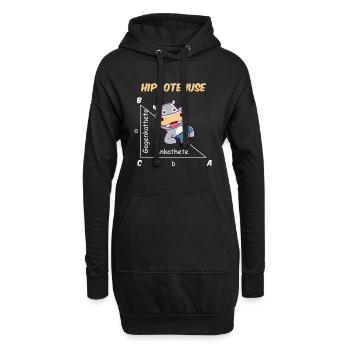 Drôle de mathématicien Design Hippotenuse - Sweat-shirt à capuche long Femme - noir - Devant