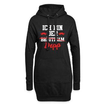 Hochzeit Bräutigam Jungesellenabschied - Hoodie-Kleid - Schwarz - Vorne