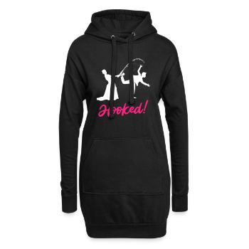 Hooked - Jeux pour le mariage des mariés - Sweat-shirt à capuche long Femme - noir - Devant