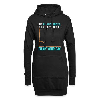 Das ist ein 89° Winkel für Perfektionlisten - Hoodie-Kleid - Schwarz - Vorne