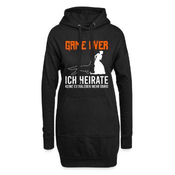 Game Over - Hochzeit Jungesellenabschied Mann - Hoodie-Kleid - Schwarz - Vorne