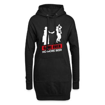 Game over- JGA Men Boys' Farewell Wedding - Sweat-shirt à capuche long Femme - noir - Devant