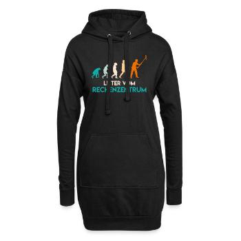 Leiter vom Rechenzentrum Garten - Hoodie-Kleid - Schwarz - Vorne