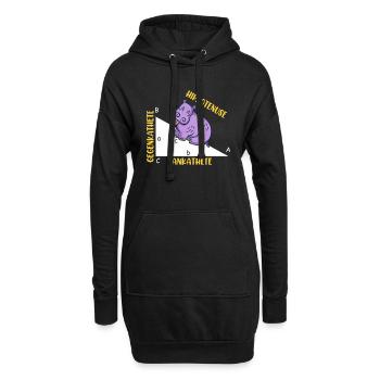 Hippotenuse Math - Sweat-shirt à capuche long Femme - noir - Devant