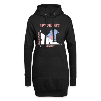 Mathématicien Hippotenuse Hippo Triangle - Sweat-shirt à capuche long Femme - noir - Devant