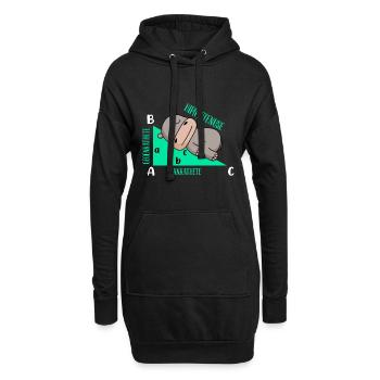 Lutiges Math Design Hipotenuse - Sweat-shirt à capuche long Femme - noir - Devant