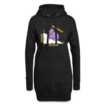 Hippotenuse Math - Sweat-shirt à capuche long Femme - noir - Devant