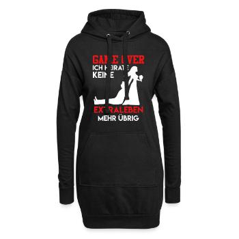 Game over - JGA Männer Hochzeit - Hoodie-Kleid - Schwarz - Vorne