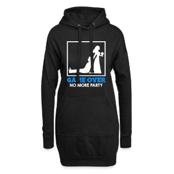 Game Over - Brautpaar Hochzeit - Hoodie-Kleid - Schwarz - Vorne