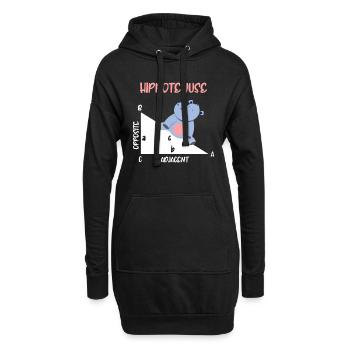 Mathématicien Hippotenuse Hippo Triangle - Sweat-shirt à capuche long Femme - noir - Devant