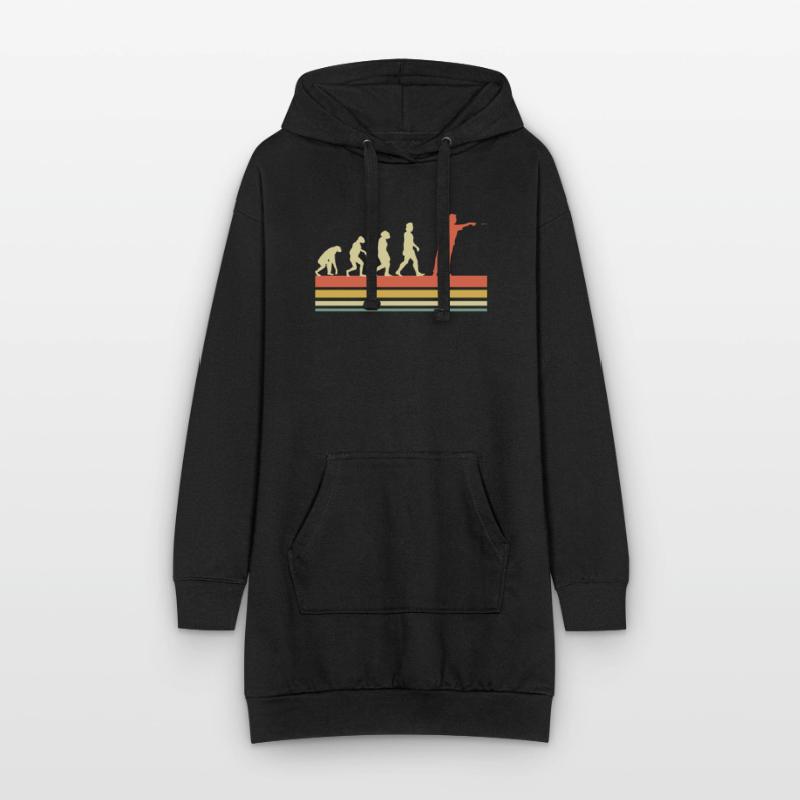 Darts Evolution Darts Player Throws Dart Hoodie Dress