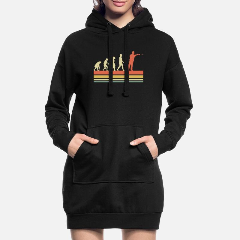 Darts Evolution Darts Player Throws Dart Hoodie Dress
