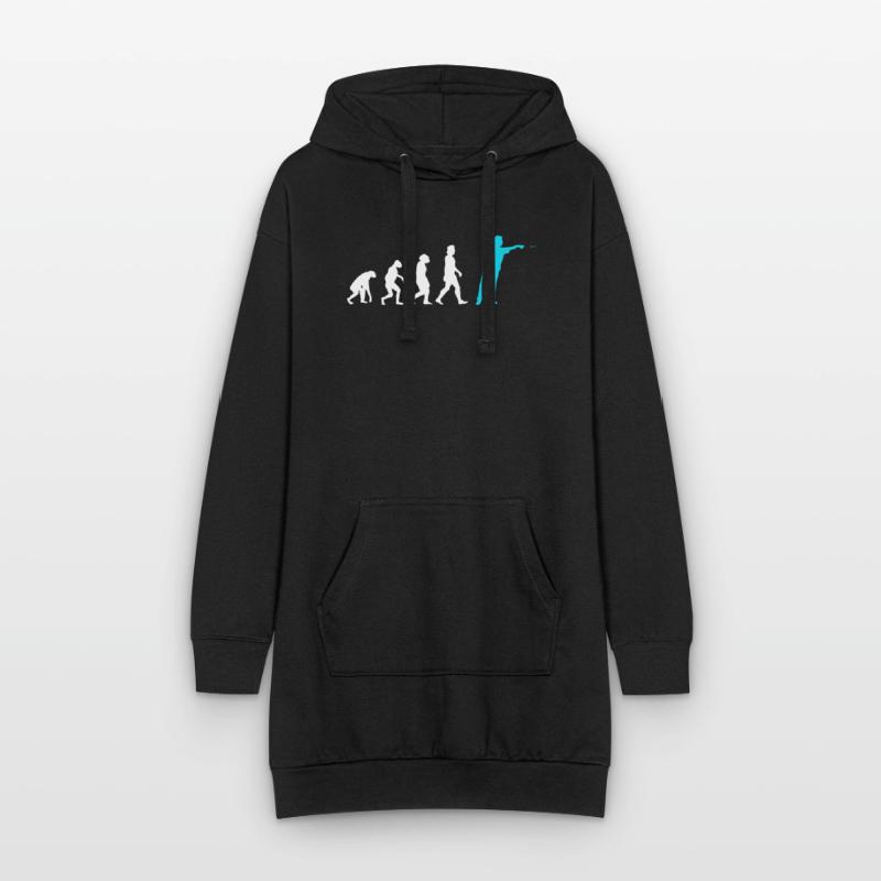 Darts Evolution Darts Player Throws Dart Hoodie Dress