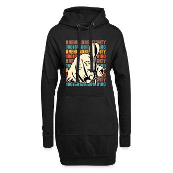 Darts 180 Dartpfeile 180 in Dart - Hoodie-Kleid - Schwarz - Vorne