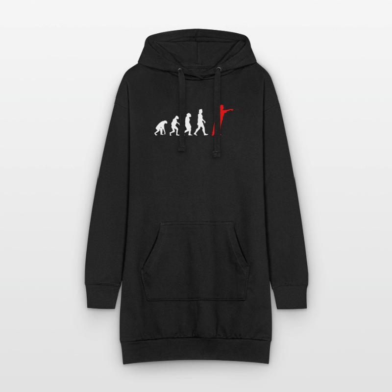 Darts Evolution Darts Player Throws Dart Hoodie Dress