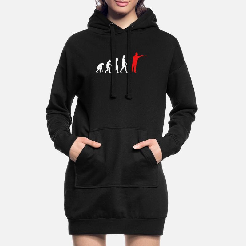 Darts Evolution Darts Player Throws Dart Hoodie Dress