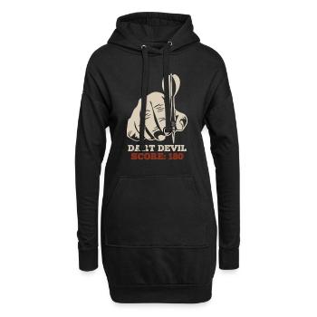 Dart Devil Score Dartpfeile 180 en fléchettes - Sweat-shirt à capuche long Femme - noir - Devant