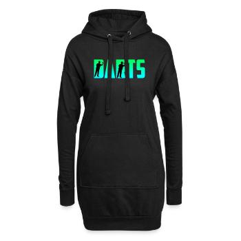 Darts Dart Pfeile Dart Zubehör Dart - Hoodie-Kleid - Schwarz - Vorne