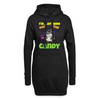 I'm Just Here For The Candy Scary Halloween Beast - Hoodie-Kleid - Schwarz - Vorne