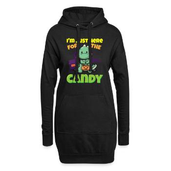 I'm Just Here For The Candy Scary Halloween Beast - Hoodie-Kleid - Schwarz - Vorne