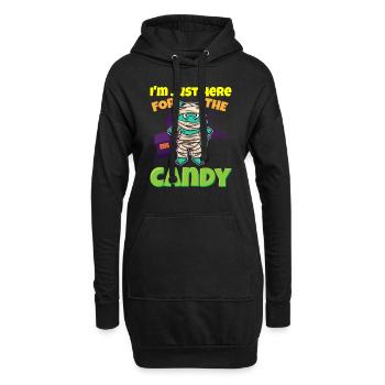 I'm Just Here For The Candy Scary Halloween Beast - Hoodie-Kleid - Schwarz - Vorne