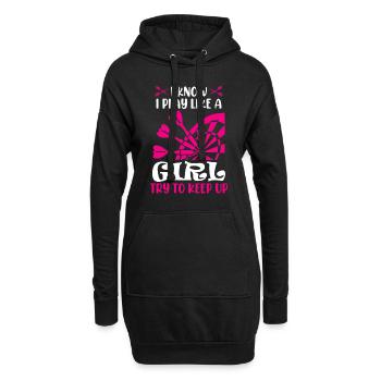 Filles Fléchettes Femmes Fléchettes Fléchettes Fléchettes Fléchettes - Sweat-shirt à capuche long Femme - noir - Devant