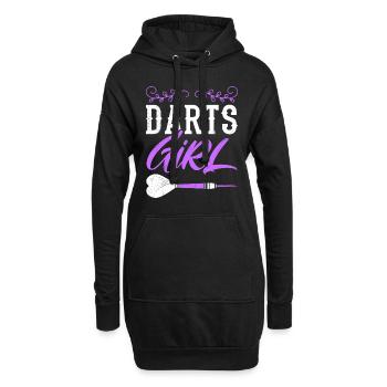 Fléchettes Fille Fléchettes Femmes Jouer Fléchettes Accessoires Fléchettes - Sweat-shirt à capuche long Femme - noir - Devant