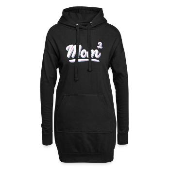 Mom hoch 2 Zwillinge Schwanger mit Zwillinge - Hoodie-Kleid - Schwarz - Vorne