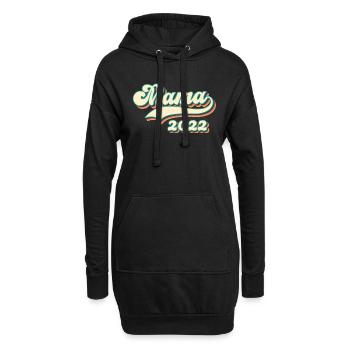 Mama 2022 - die beste Mutter der Welt - Hoodie-Kleid - Schwarz - Vorne