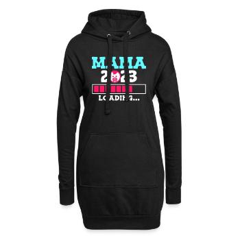 Maman 2023 Chargement de bébé Enceinte d’un garçon - Sweat-shirt à capuche long Femme - noir - Devant