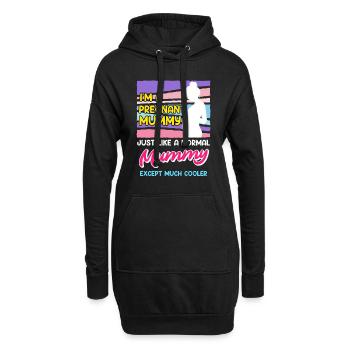 Mère enceinte Être Maman enceinte - Sweat-shirt à capuche long Femme - noir - Devant