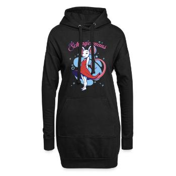 Schlagerparty Kostüm Schlager Schlagerabend - Hoodie-Kleid - Schwarz - Vorne