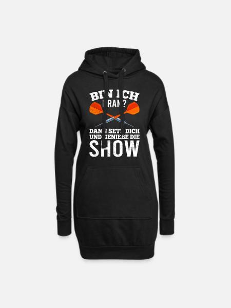 Dart spielen Dart Flights Darts Punktzahl Dart - Hoodie-Kleid - Schwarz