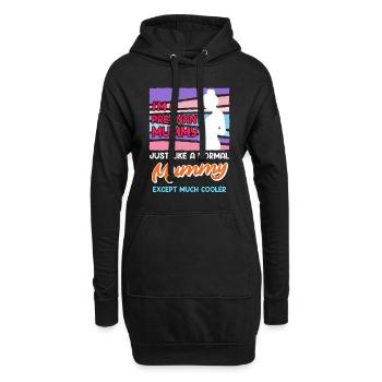 Mère enceinte Être Maman enceinte - Sweat-shirt à capuche long Femme - noir - Devant