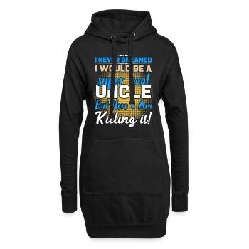 Super cooler Onkel - Hoodie-Kleid - Schwarz - Vorne
