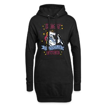 Meilleur oncle de tous les temps Bodybuilder Oncle Licorne Oncle - Sweat-shirt à capuche long Femme - noir - Devant