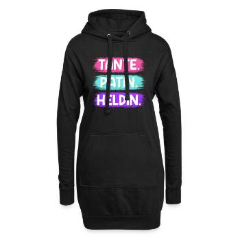 Tante Patentante Heldin Super Tante - Hoodie-Kleid - Schwarz - Vorne