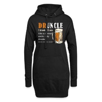 Bière d’oncle ivre Druncle - Sweat-shirt à capuche long Femme - noir - Devant