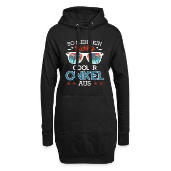 So sieht ein richtig cooler Onkel aus - Hoodie-Kleid - Schwarz - Vorne