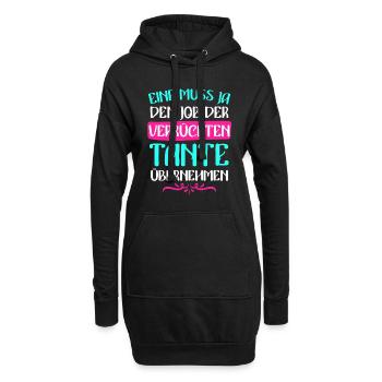 Einer muss den Job machen verrückte Tante - Hoodie-Kleid - Schwarz - Vorne