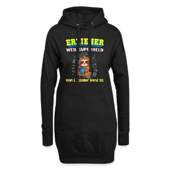 Erzieher Weil Superheld Kein Offizieller Beruf Ist - Hoodie-Kleid - Schwarz - Vorne
